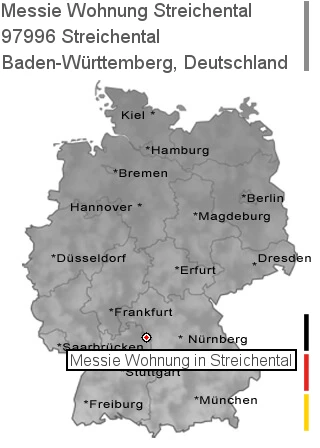 Messie Wohnung Streichental, 97996 Streichental
