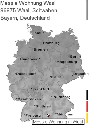 Messie Wohnung Waal, Schwaben, 86875 Waal