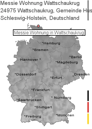 Messie Wohnung Wattschaukrug, Gemeinde Husby, 24975 Wattschaukrug