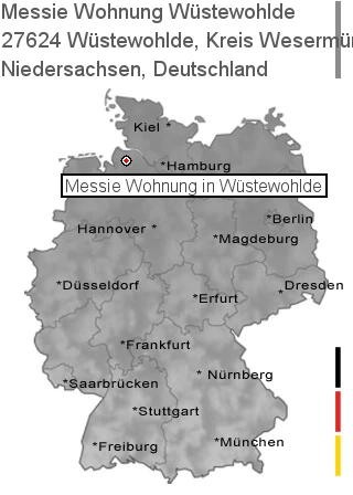 Messie Wohnung Wüstewohlde, Kreis Wesermünde, 27624 Wüstewohlde