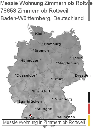 Messie Wohnung Zimmern ob Rottweil, 78658 Zimmern ob Rottweil